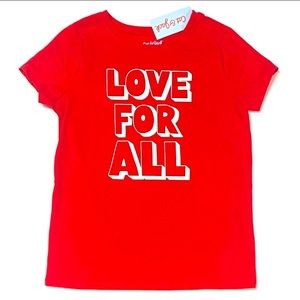 Girls love for all short sleeve shirt